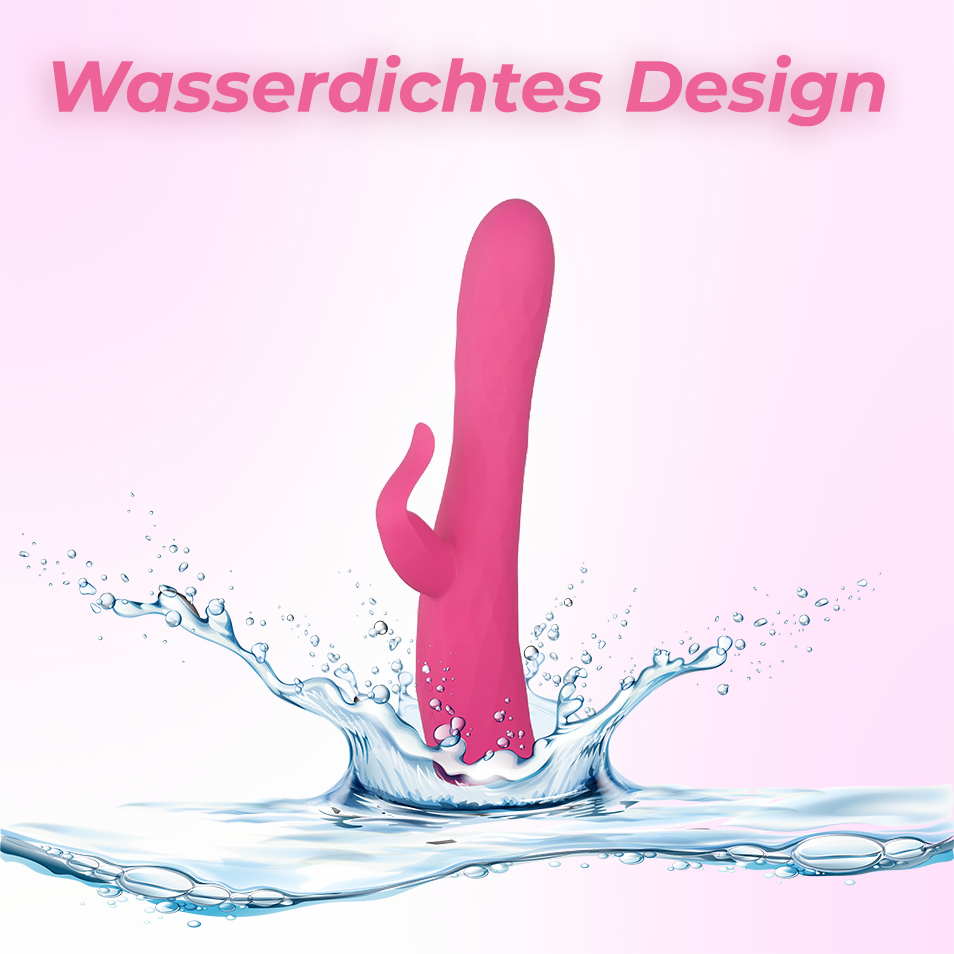 Rosa Vibrator, wasserdicht, Wasserspritzer