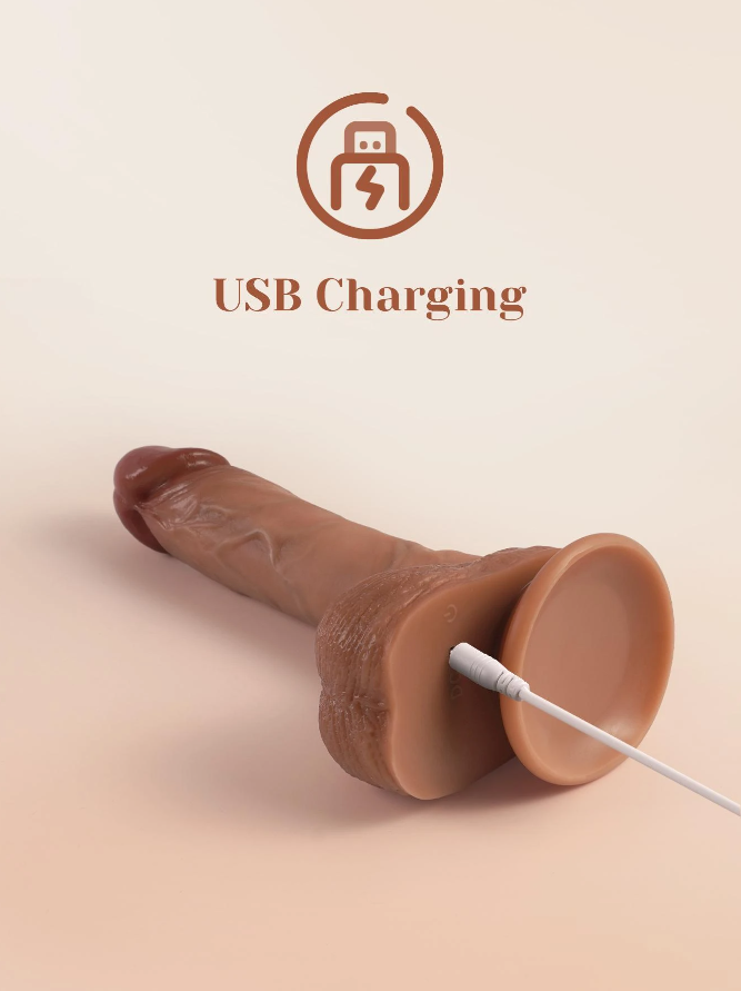 Dildo mit USB-Ladekabel