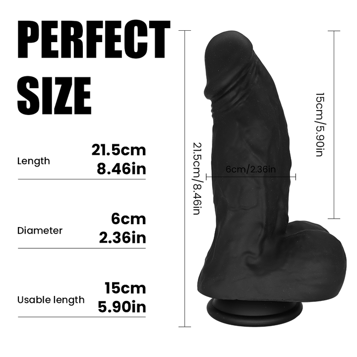 22cm Dildo without Vibrator Sex Toy Suction Cup Penis Anal PVC 3D Veins Testicles