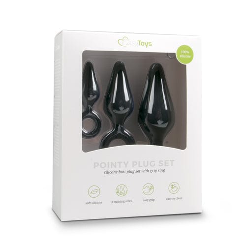 Easytoys Analplugs Default Easytoys Analplug Schwarze Buttplugs mit Rückholring - Set diskret bestellen bei marielove