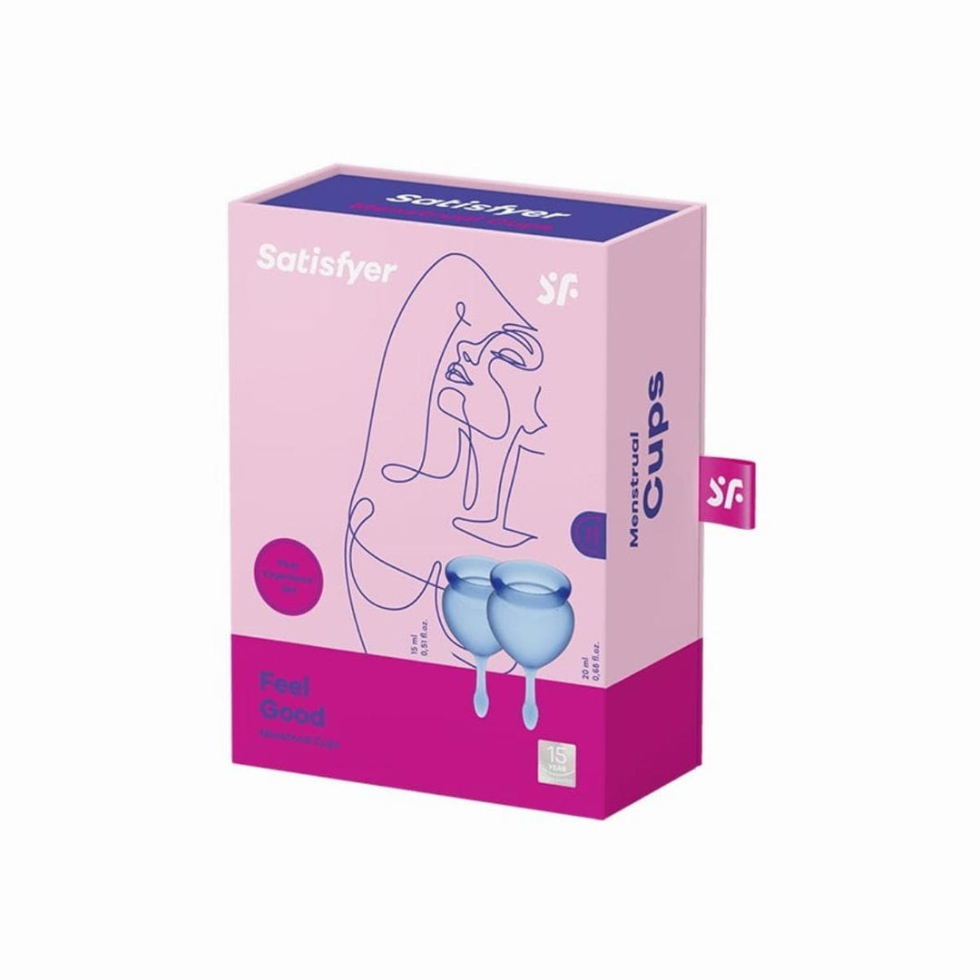 Satisfyer Menstruationstasse Satisfyer Menstruationstasse Wohlfühl-Menstruationstassen-Set - Blau diskret bestellen bei marielove