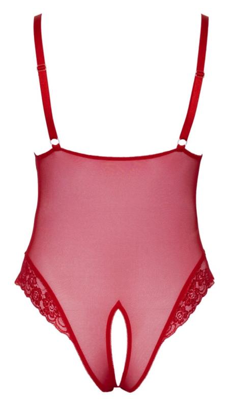 Rotes Dessous mit Spitze