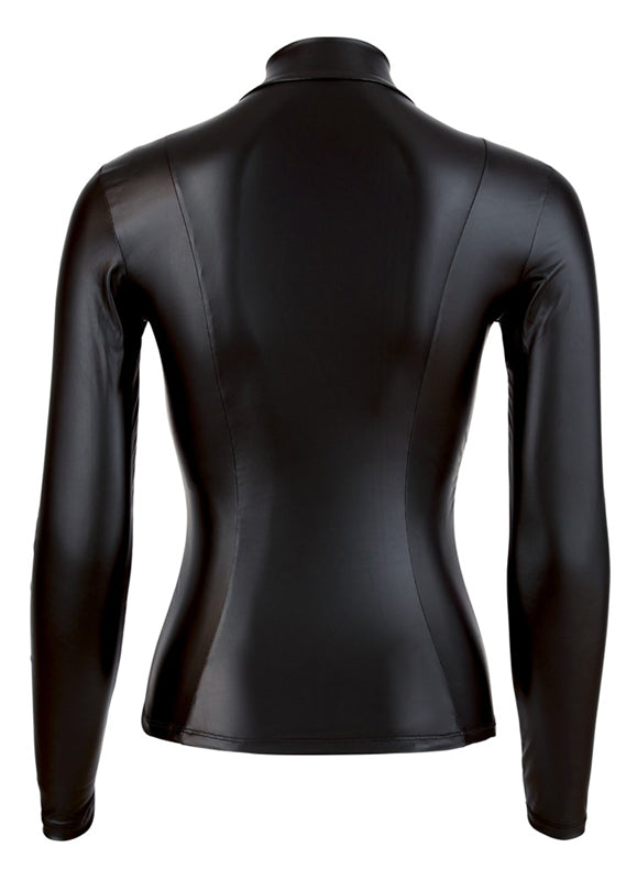 Schwarzes Latex-Shirt, Rückansicht