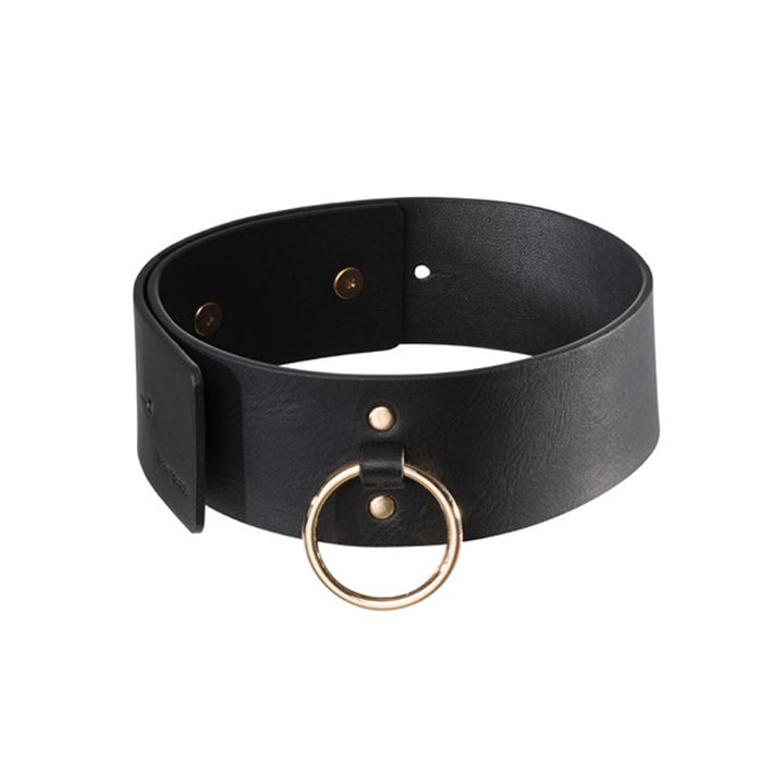 Schwarzer Halsband mit Ring