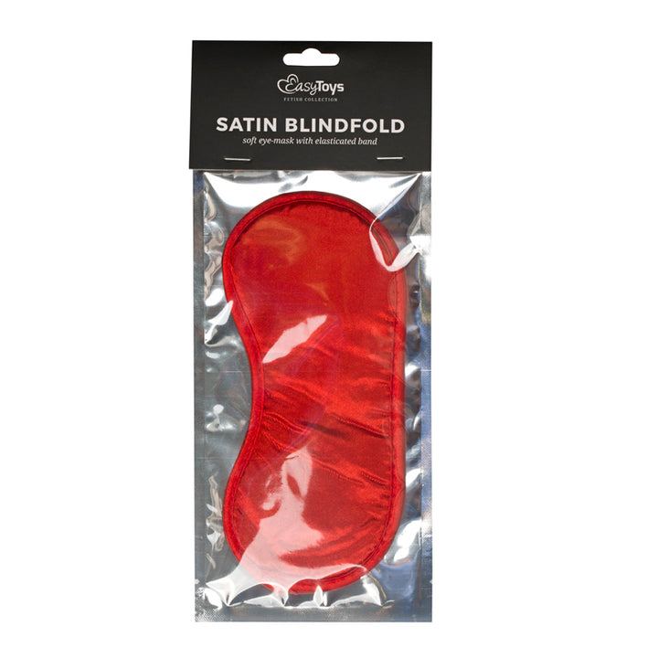 Rote Satin-Augenbinde, Verpackung