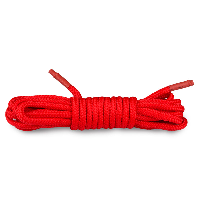 Rotes Bondage-Seil, aufgerollt