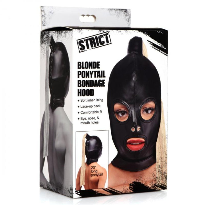 Verpackung für Bondage-Maske mit Zopf