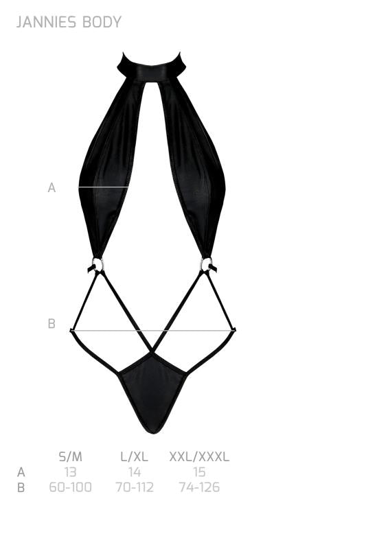 Schwarzes, erotisches Bodysuit-Design